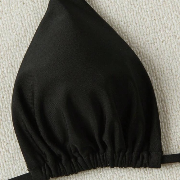 Sexy High Waist Black Bikini w/ Ring Accent – 2 Piece - Picture 4 of 10